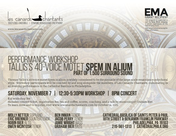 Spem In Alium Workshop